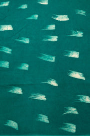 Green Batik Printed Muslin Silk saree - Avishya