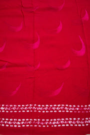 Pink Batik Muslin Silk Saree - Avishya
