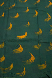 Yellow Batik Muslin Silk Saree - Avishya