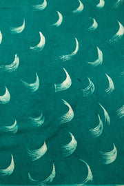 Green Batik Printed Muslin Silk Saree - Avishya