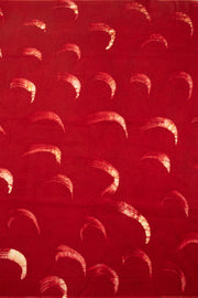 Cream with Maroon Batik Printed Muslin Silk saree -Avishya