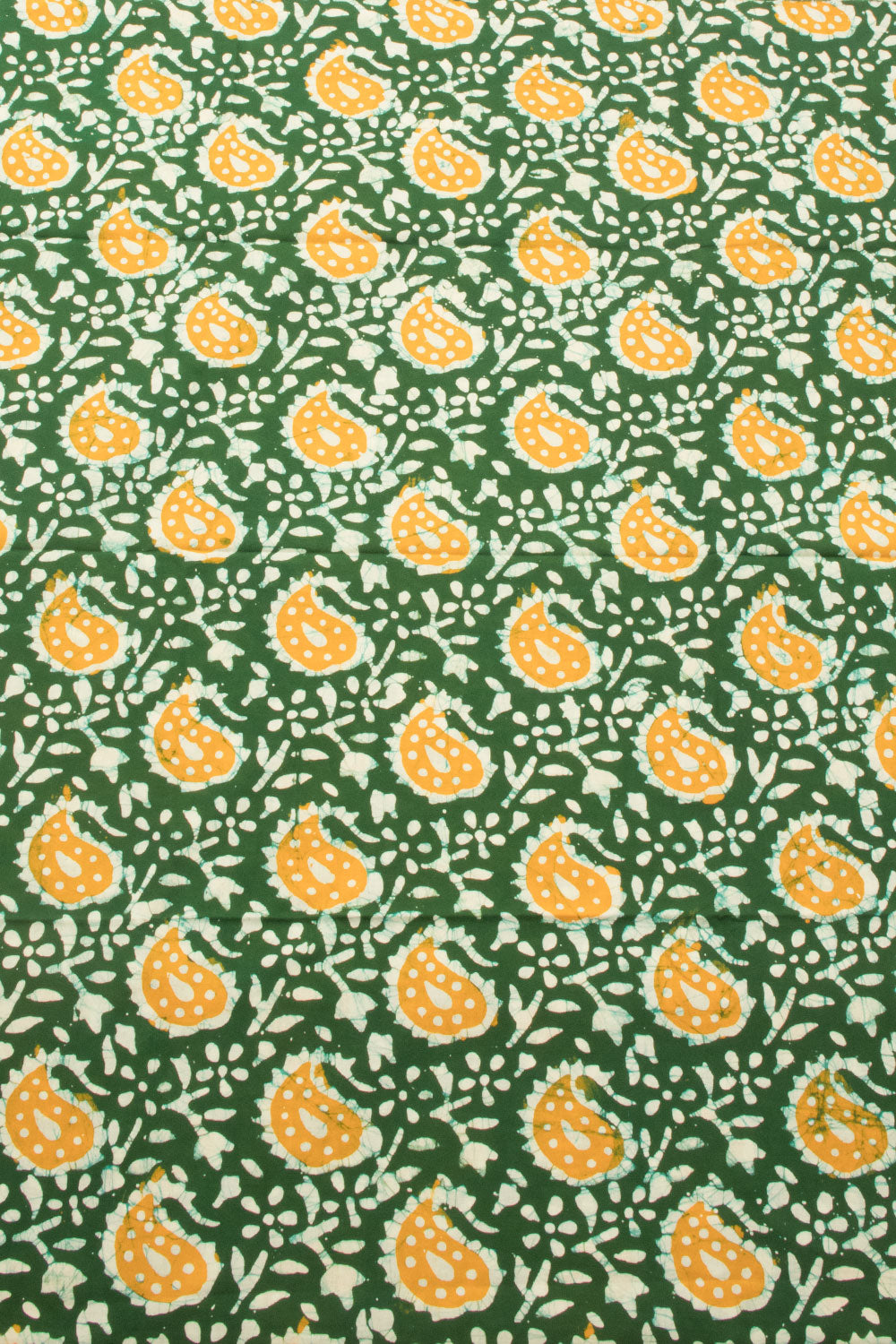 Green Batik Printed Cotton 3-Piece Salwar Suit Material - AvishyaGreen Batik Cotton 3-Piece Salwar Suit Material - Avishya