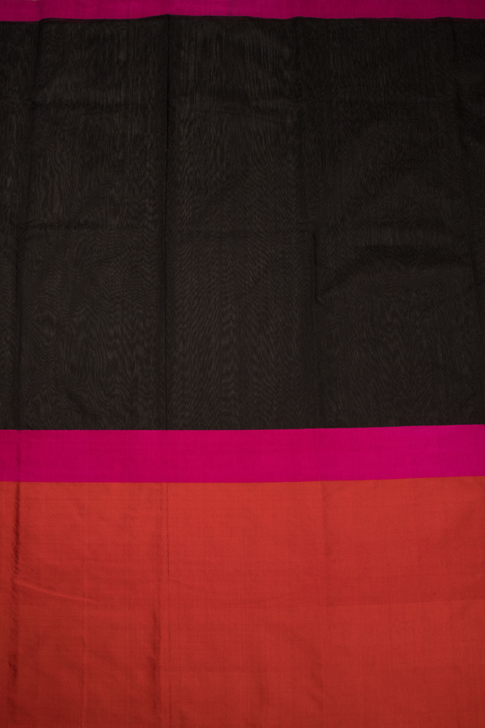 Black Handwoven Chanderi Silk Saree - Avishya