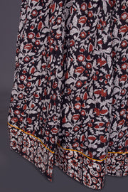 Brown Hand Block Printed Chaniya Choli - Avishya
