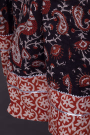 Black Hand Block Printed Chaniya Choli - Avishya