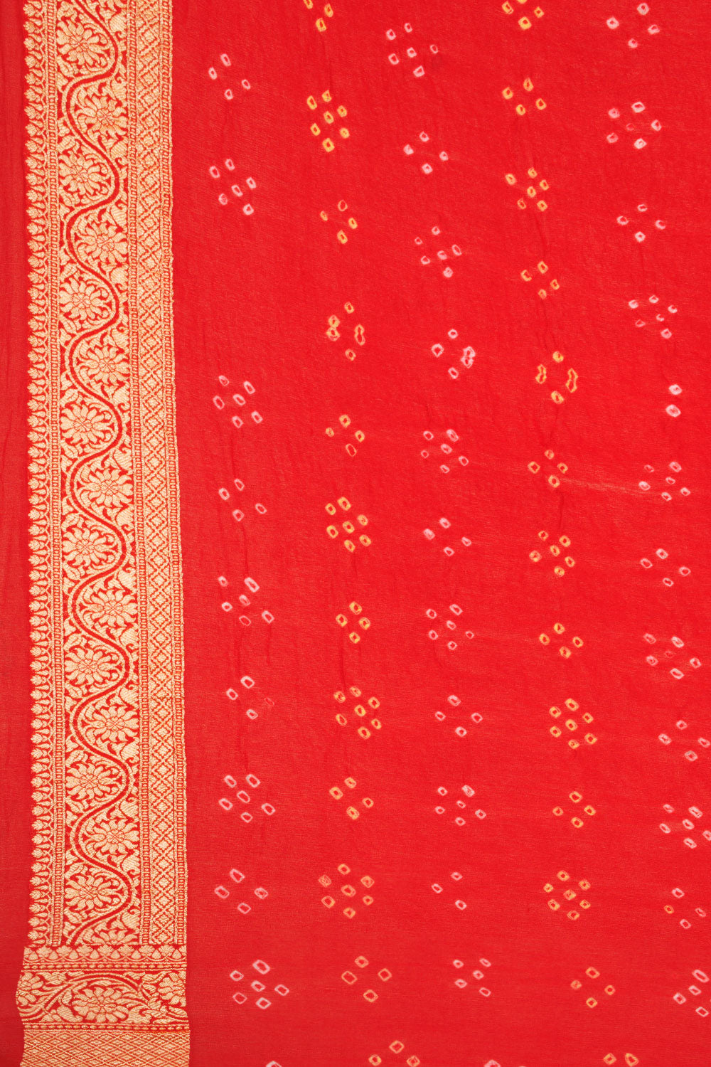 Red Handcrafted Banarasi Bandhani Georgette Saree - Avishya