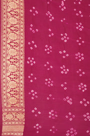 Violet Handcrafted Banarasi Bandhani Georgette Saree - Avishya