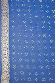Blue Handcrafted Banarasi Bandhani Georgette Saree - Avishya