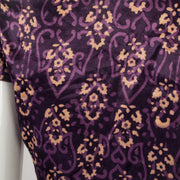 Dark Violet Hand Block Printed Mashru Silk Blouse 10066514