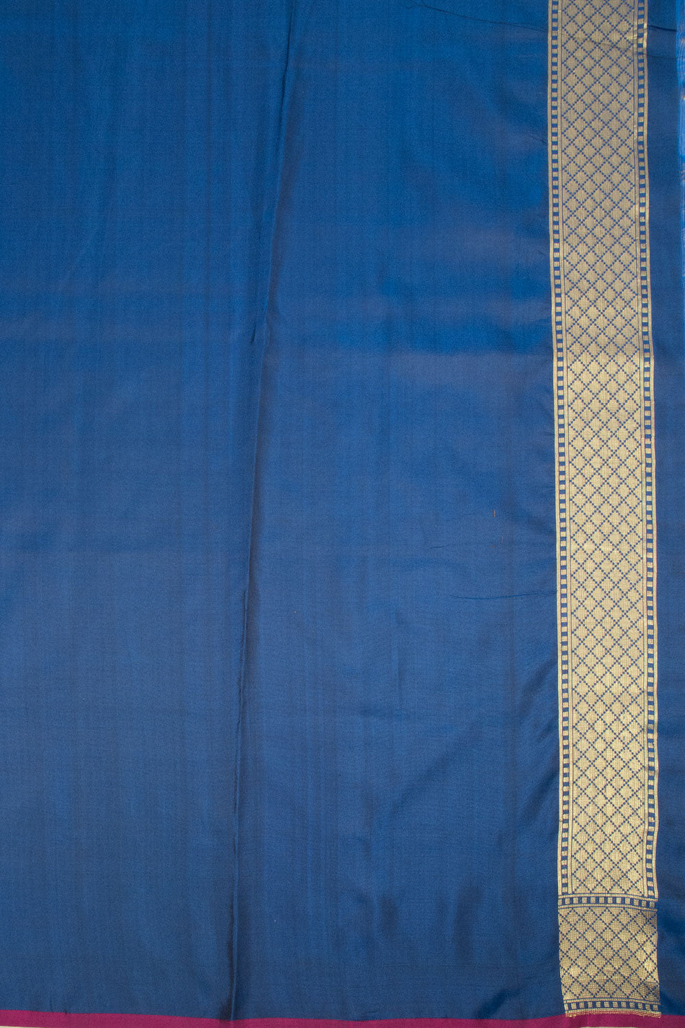 Prussian Blue Handloom Banarasi Katan Silk Saree - Avishya