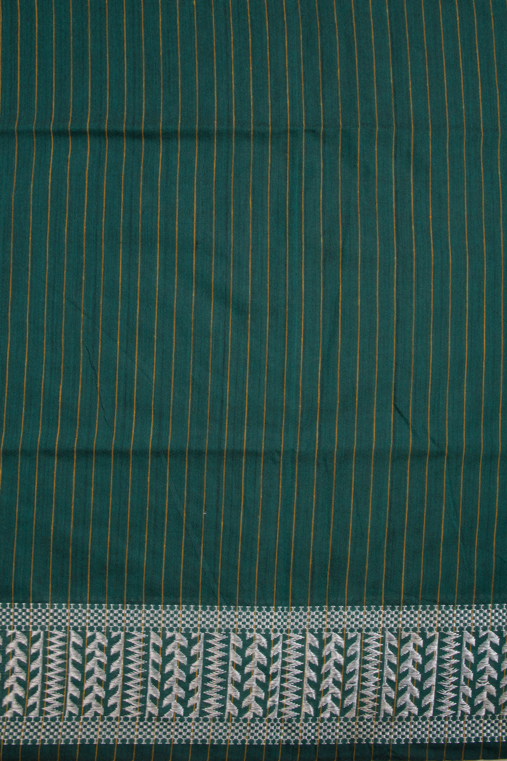 Green Shantipur Tant Bengal Cotton Saree 10068801- Avishya