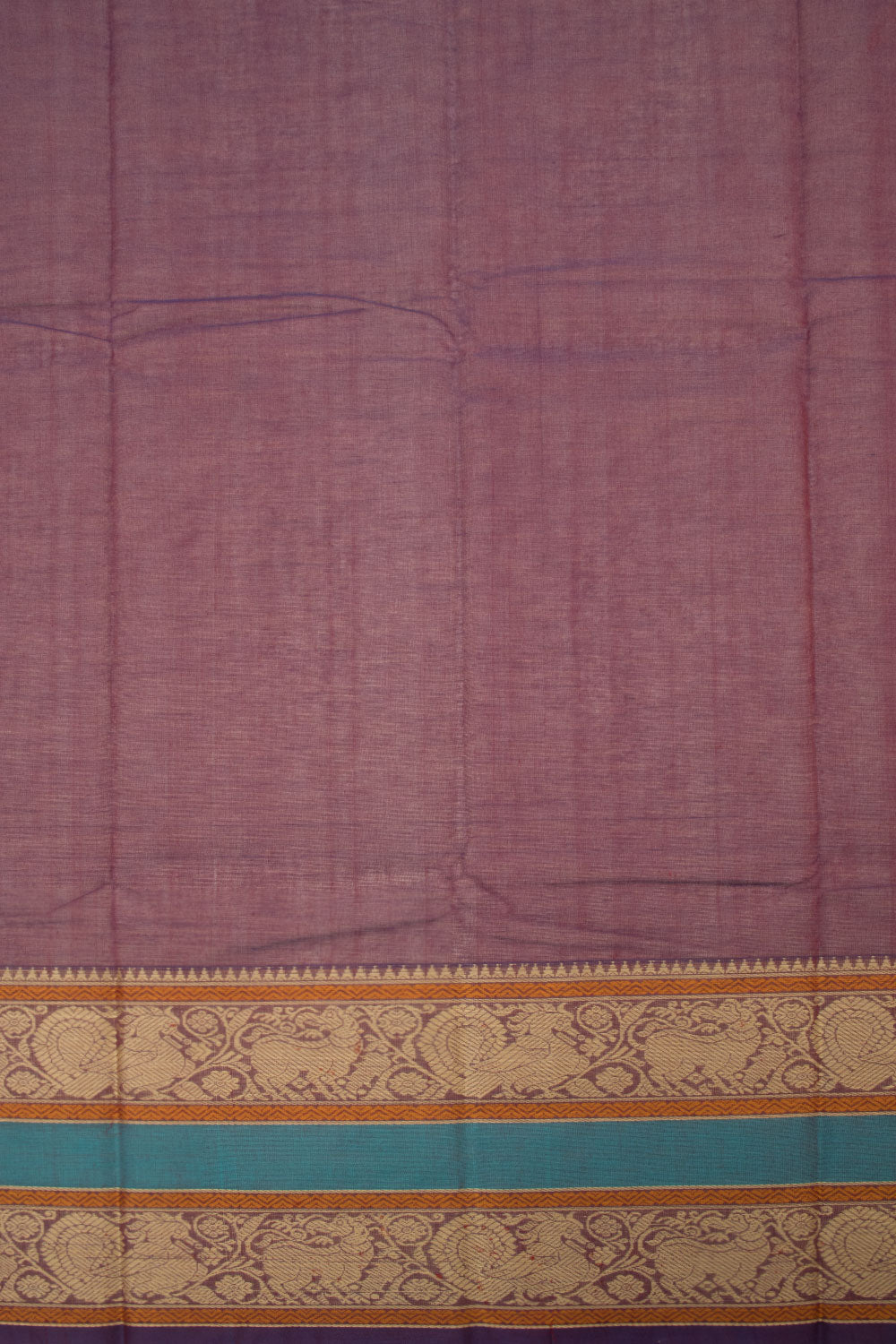 Violet Handwoven Kanchi Cotton Saree - Avishya