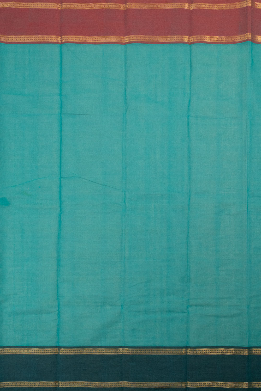 Cerulean Blue Handwoven Kanchi Cotton Saree -Avishya