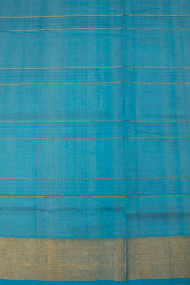 Ink Blue Handloom Kanchi Silk Cotton Saree -Avishya