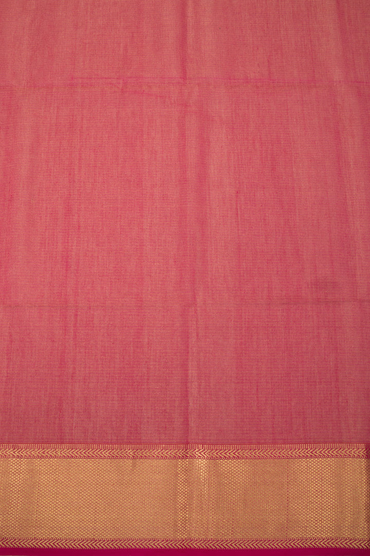 Yellow Handloom Maheswari Silk Cotton Saree - Avishya