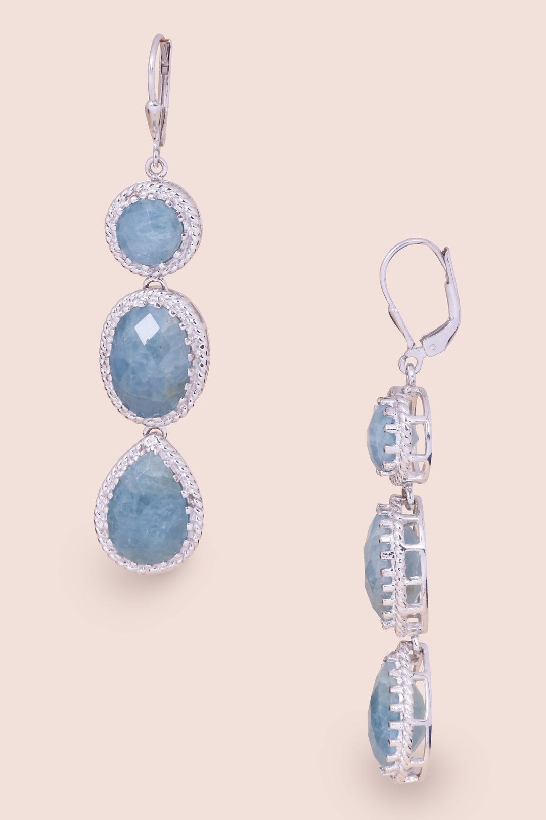 Aquamarine (Milky) Sterling Silver Drop Earring 10067029