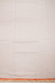 White Huda Print Silk Cotton Saree 10067317 - Avishya