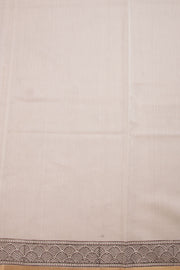 White Huda Print Silk Cotton Saree 10067318 - Avishya