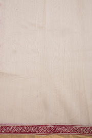 White Huda Print Silk Cotton Saree 10067319 - Avishya