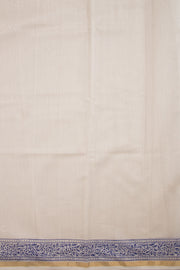 White Huda Printe Silk Cotton Saree 10067321 - Avishya