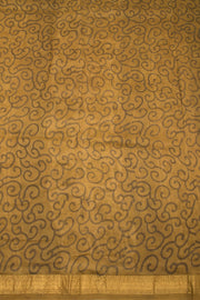 Beige Anokhi Hand Block Printed Saree 10067345