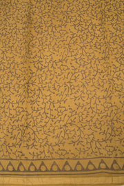 Brown Vanaspathi Hand block Printed Kota Cotton saree - Avishya