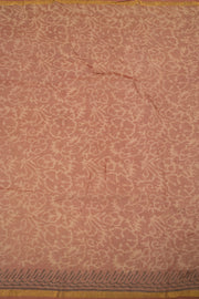 Brown Vanaspathi Hand block Printed Kota Cotton saree - Avishya