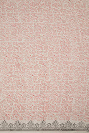 Blue Vanaspathi Hand block Printed Kota Cotton saree - Avishya