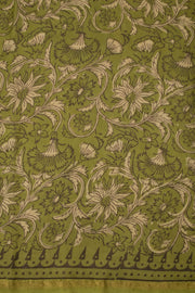 Offwhite Vanaspathi Hand block Printed Silk Cotton Saree - Avishya