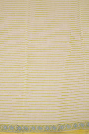 Yellow Vanaspathi Hand block Printed Silk Cotton Saree - Avishya