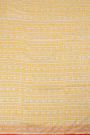 Red Vanaspathi Hand block Printed Silk Cotton Saree - Avishya