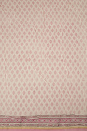 Pink Vanaspathi Hand block Printed Silk Cotton Saree -Avishya