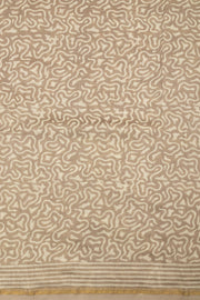 Brown Vanaspathi Hand block Printed Silk Cotton Saree - Avishya