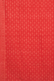 Red Vanaspathi Printed Silk Cotton 3-Piece Salwar Suit Material - Avishya