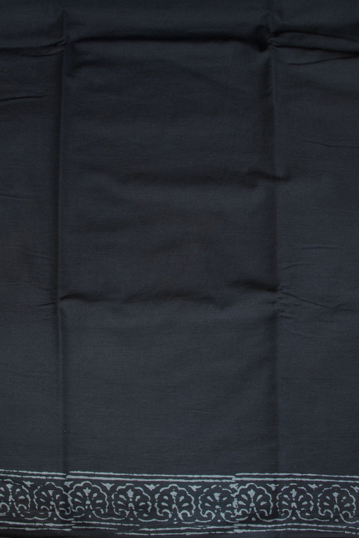 Black Vanaspathi Printed Cotton 3-Piece Salwar Suit Material 10067462