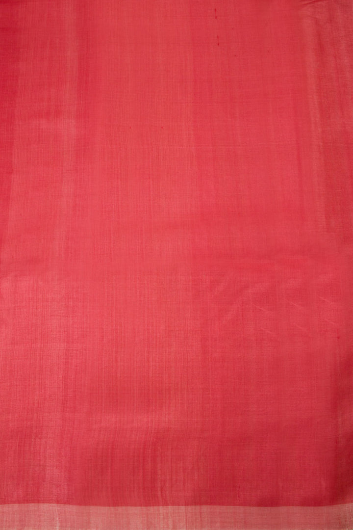 Red Handloom Kosa silk saree - Avishya