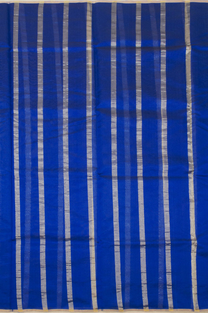 Blue Handwoven Chanderi Silk Cotton Saree 10067490