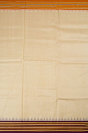 Beige Handloom Vidharbha Tussar silk saree - AvishyaBeige Handloom Vidarbha Tussar silk saree - Avishya