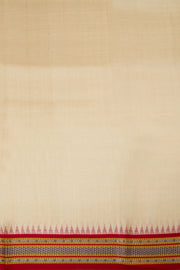 Beige Handloom Vidarbha Tussar silk saree - Avishya