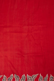Chilli Red Batik Silk Saree 10067526