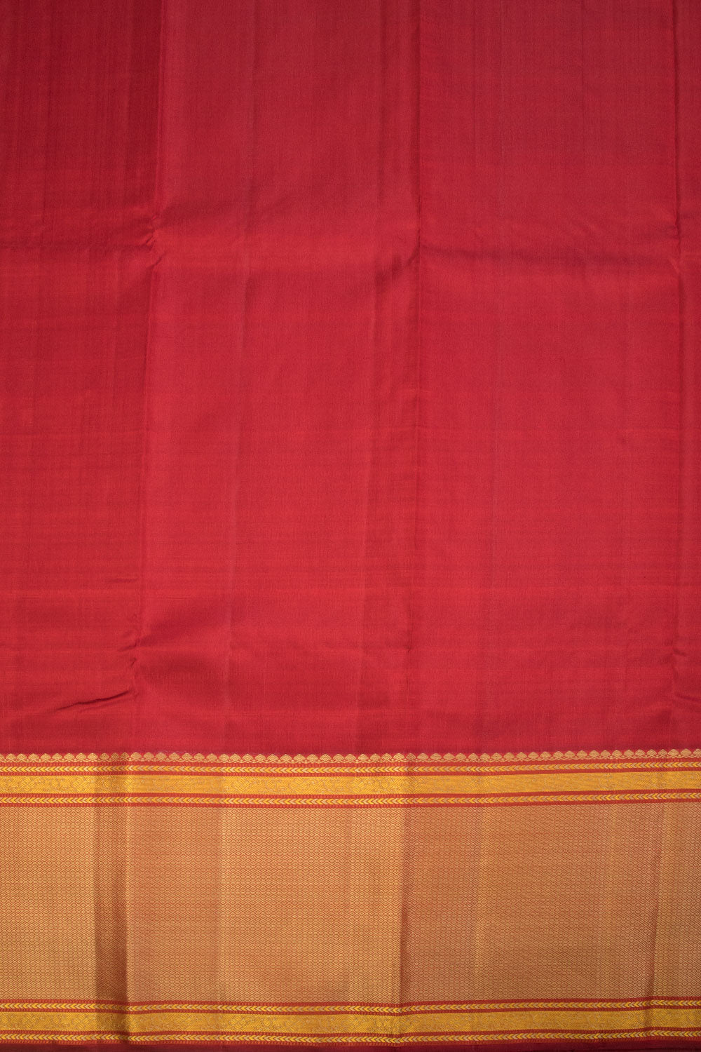 Fire Brick Red Handloom Kanjivaram silk saree - Avishya