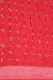 Coral Orange Bandhani Silk Saree - Avishya