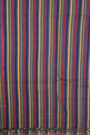 Dark Brown Tussar Cotton Sequin Embroidered Saree