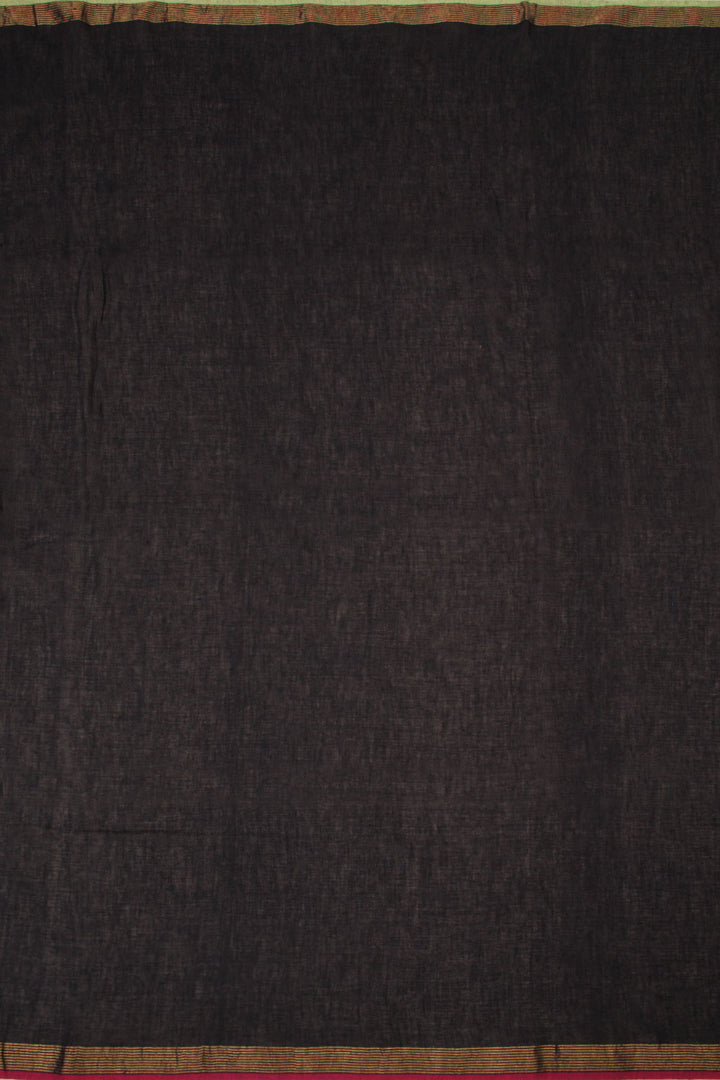 Black Bengal Cotton Saree - Avishya