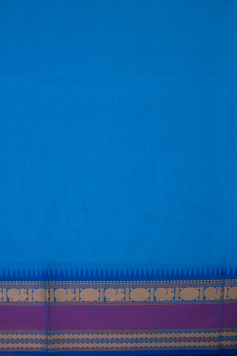 Blue Handwoven Kanchi Cotton Saree - Avishya