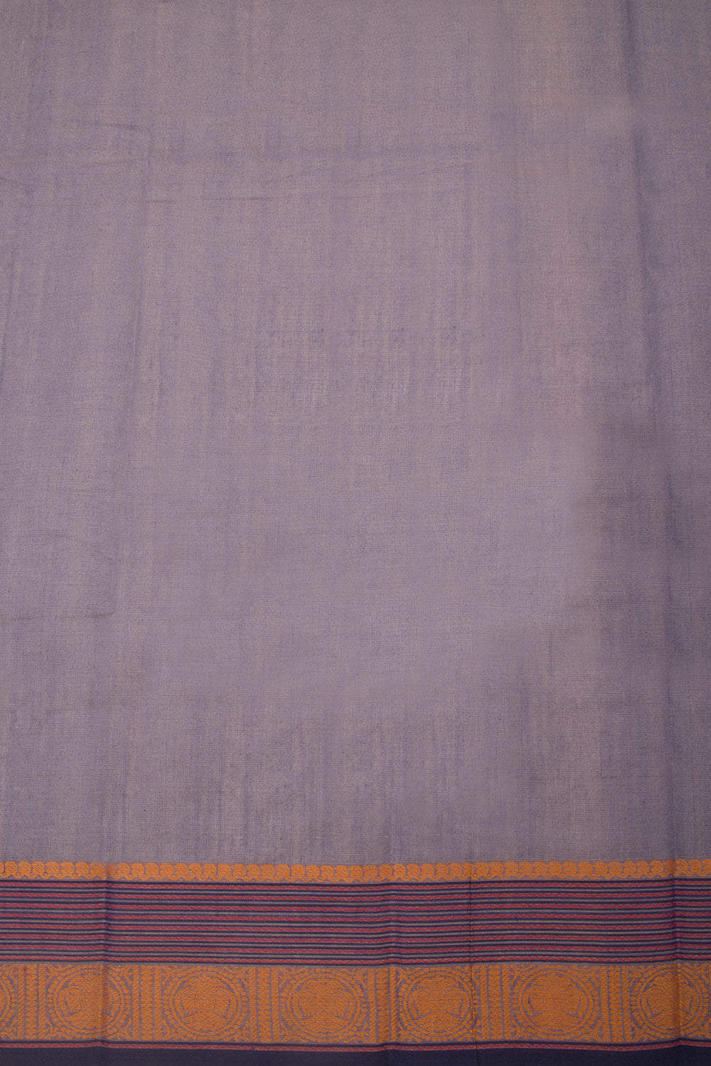 Pewter grey Handwoven Kanchi Cotton Saree - Avishya