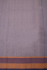 Pewter grey Handwoven Kanchi Cotton Saree - Avishya
