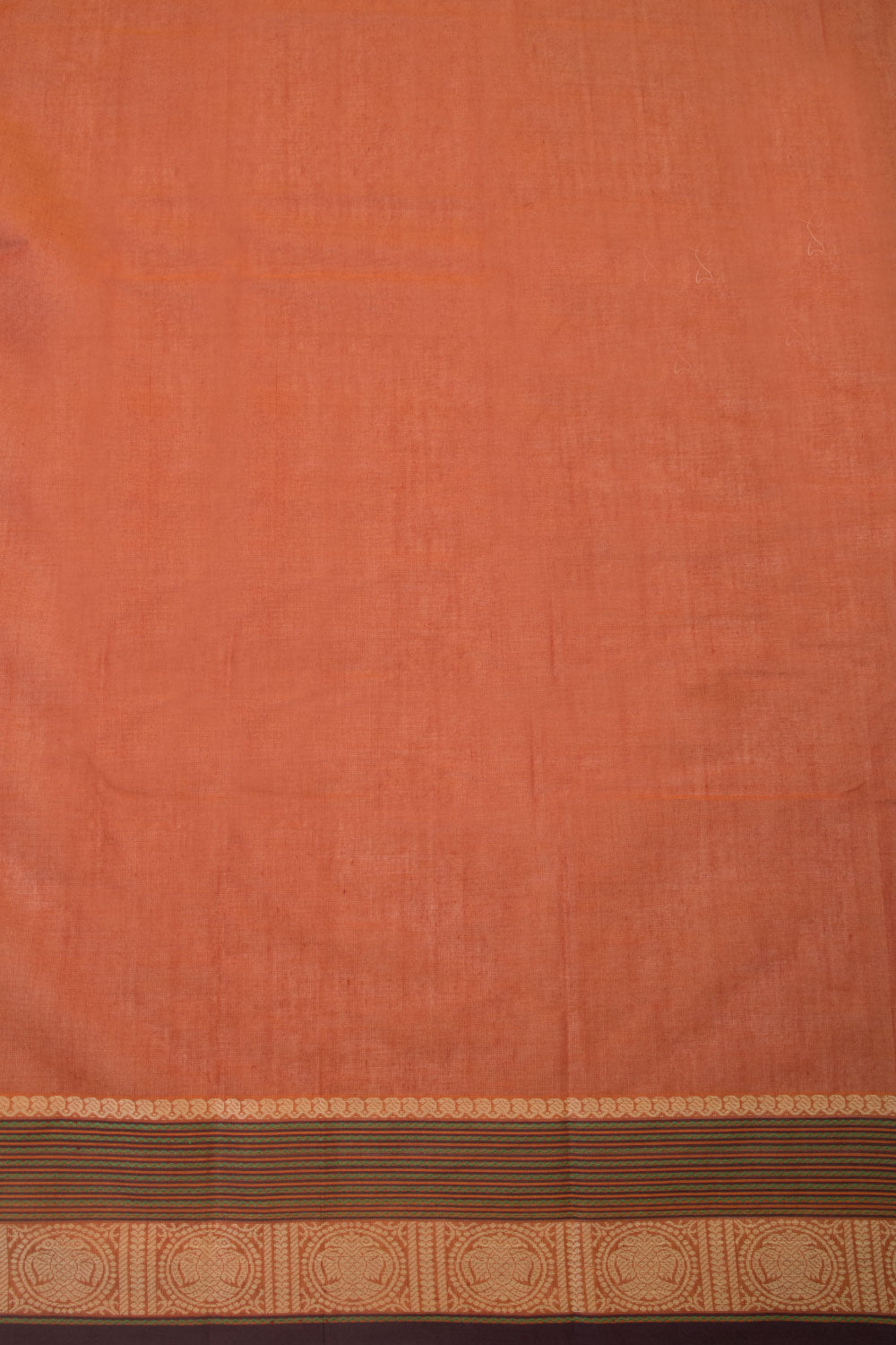 Mahogany Brown Handwoven Kanchi Cotton Saree - Avishya