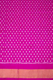 Off White Handloom Pochampally Ikat Silk Saree 10067938