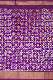 Green Handloom Pochampally Ikat Silk Saree 10067941